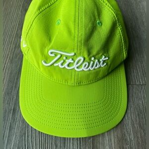 Titleist Pro V1 Lime Green Golf Hat Cap Embroidered Adj Hook & Loop